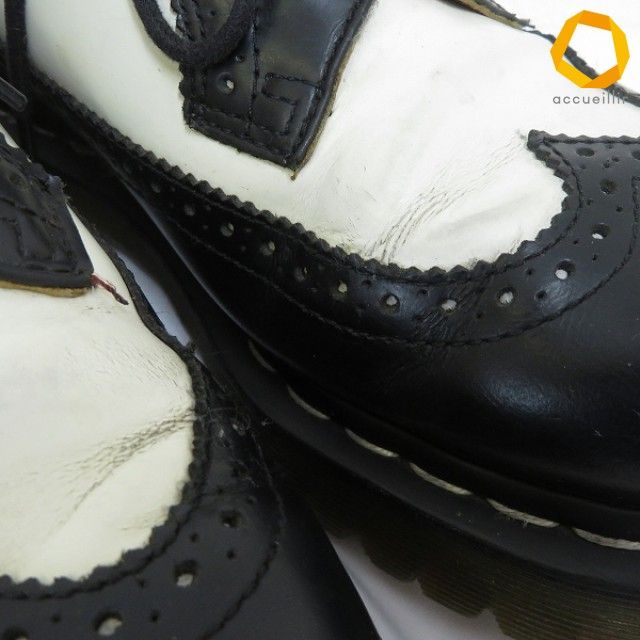 axs ドクターマーチン Dr.Martens ローファー UK5 黒 白 10458