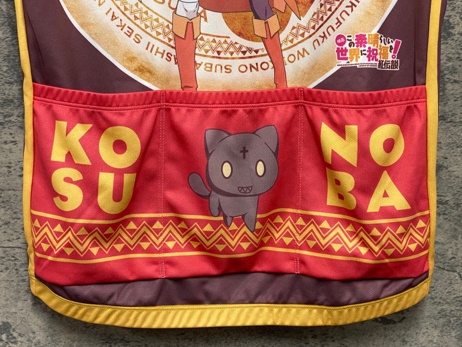 KG098 GSR Gear 半袖 サイクルジャージ 赤 茶 M この素晴らしい世界に祝福を！紅伝説 めぐみん