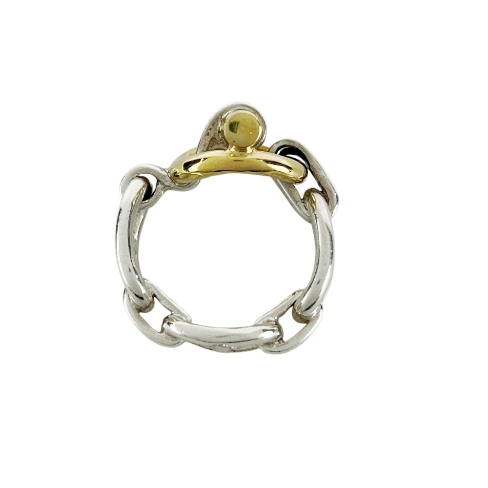 エルメス □美品□ シェーヌダンクル コンビ リング 指輪 アクセサリー