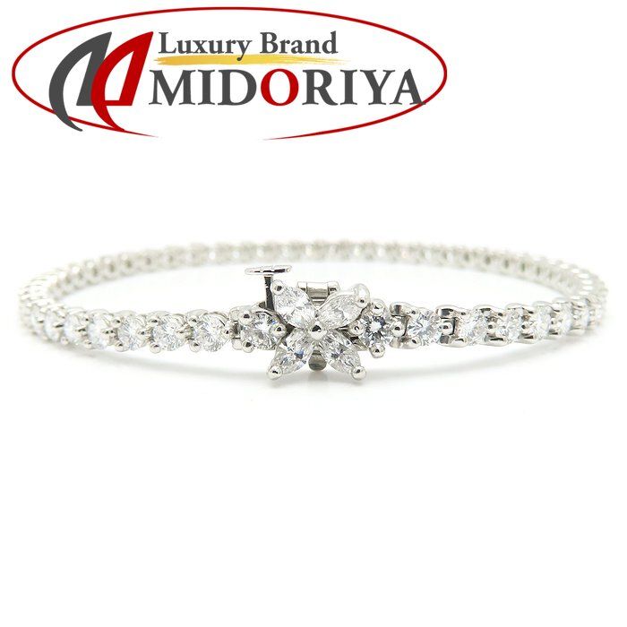 TIFFANY&Co. ティファニー ビクトリアライン ブレスレット ダイヤモンド Pt950プラチナ レディース/295606【中古】【BJ】