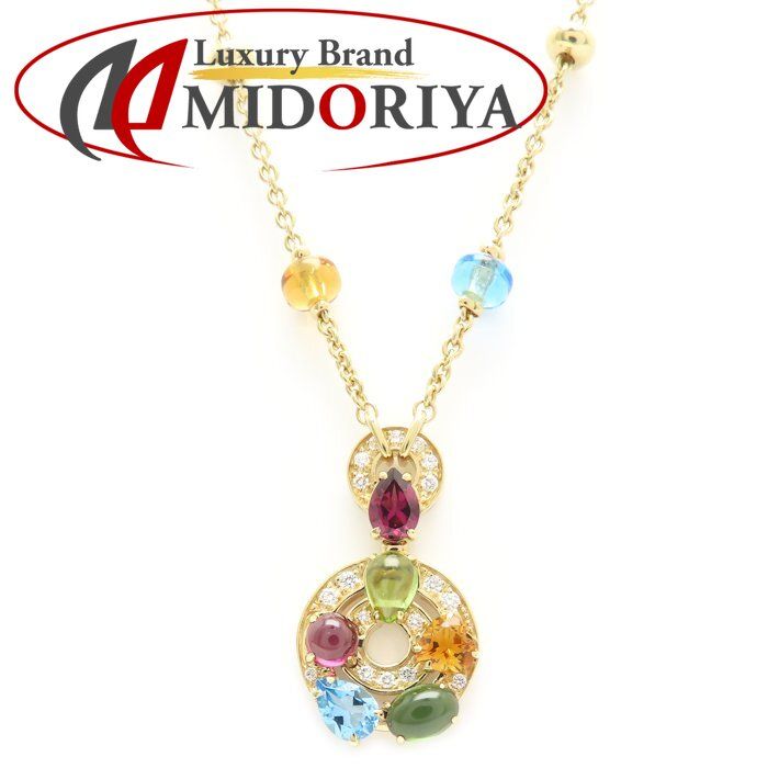 BVLGARI ブルガリ アストラーレチェルキ ネックレス マルチストーン ダイヤモンド K18YG イエローゴールド レディース/295609【中古】【BJ】