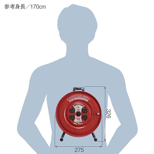 【新品】ハタヤ (HATAYA) コードリール 屋内用 100V型 コード30m 太さ1.25? 標準型 コンセント4個 コンセント防塵キャップ 前面フラットパネル 家庭用 工場用 建設現場 サンデーリール S-30 9308c186
