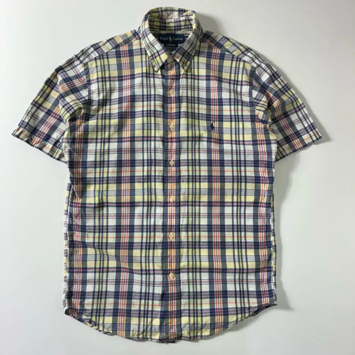 Polo ポロ ラルフローレン 刺繍 コットン タータンチェック 半袖シャツ