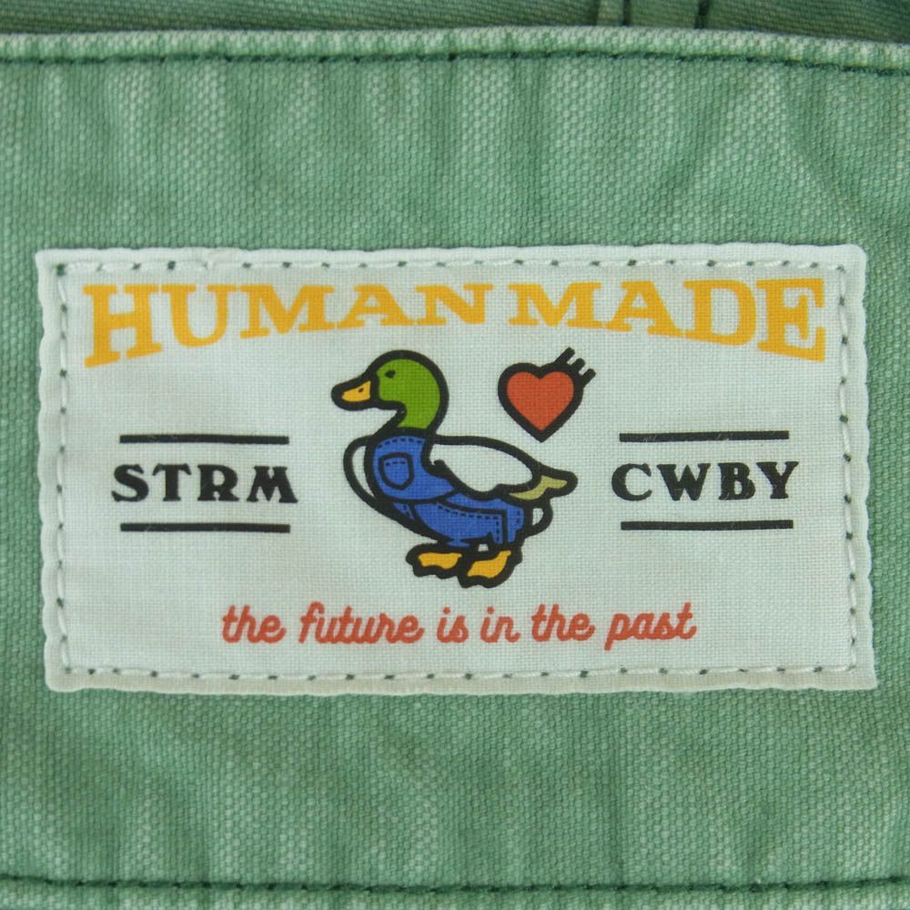 HUMAN MADE ヒューマンメイド GARMENT DYED COVERALL JACKET 刺繍 ガーメントダイ カバーオール ジャケット ライトグリーン系 XXL【中古】 HUMAN MADE ヒューマンメイド GARMENT DYED COVERALL JACKET 刺繍 ガーメントダイ カバーオール ジャケット ライトグリーン系 XXL【中古】