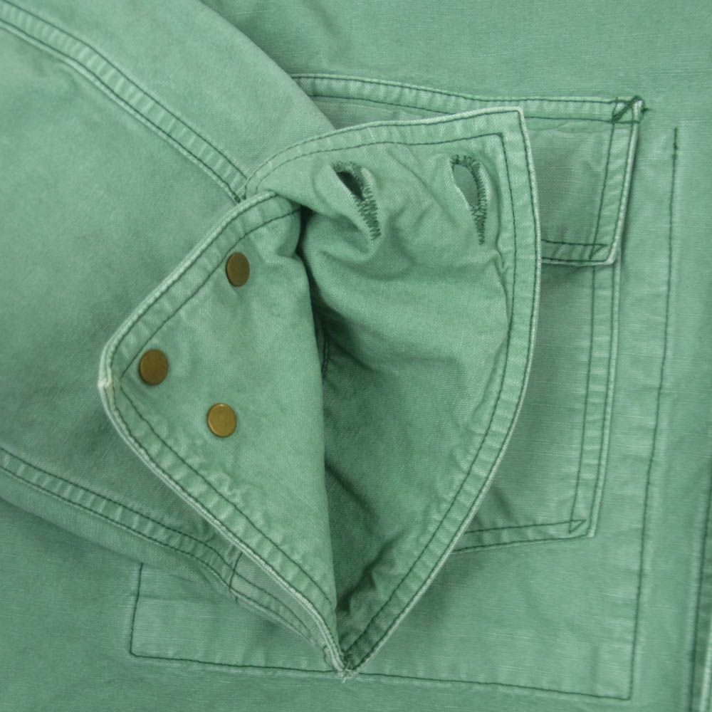 HUMAN MADE ヒューマンメイド GARMENT DYED COVERALL JACKET 刺繍 ガーメントダイ カバーオール ジャケット ライトグリーン系 XXL【中古】 HUMAN MADE ヒューマンメイド GARMENT DYED COVERALL JACKET 刺繍 ガーメントダイ カバーオール ジャケット ライトグリーン系 XXL【中古】