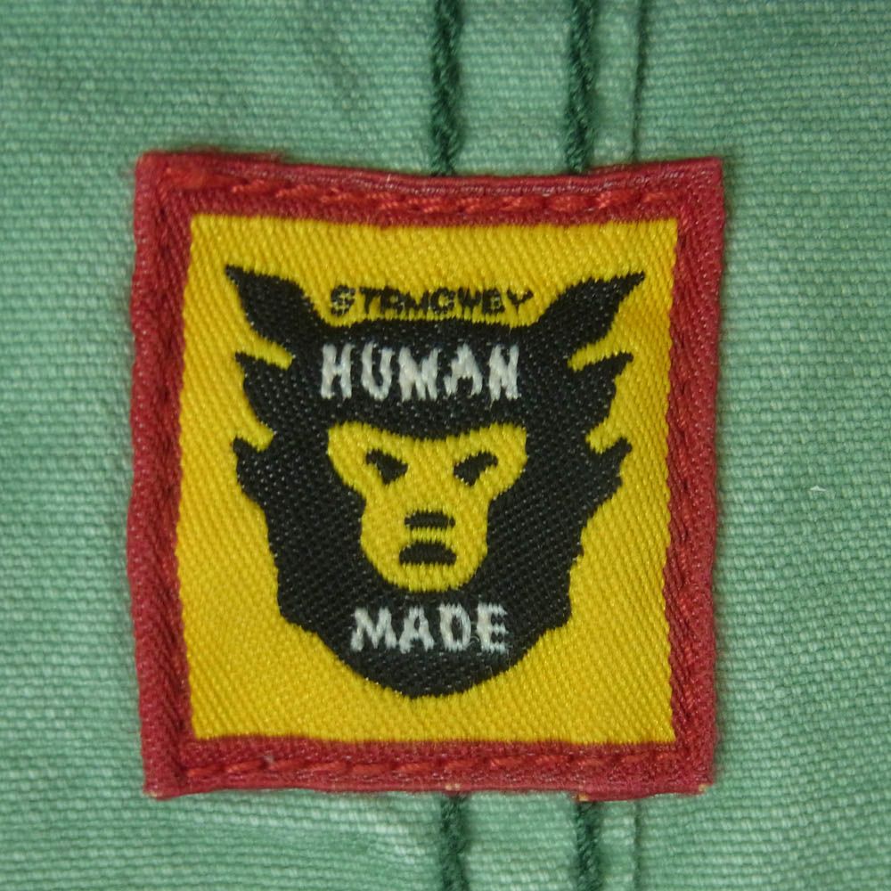 HUMAN MADE ヒューマンメイド GARMENT DYED COVERALL JACKET 刺繍 ガーメントダイ カバーオール ジャケット ライトグリーン系 XXL【中古】 HUMAN MADE ヒューマンメイド GARMENT DYED COVERALL JACKET 刺繍 ガーメントダイ カバーオール ジャケット ライトグリーン系 XXL【中古】