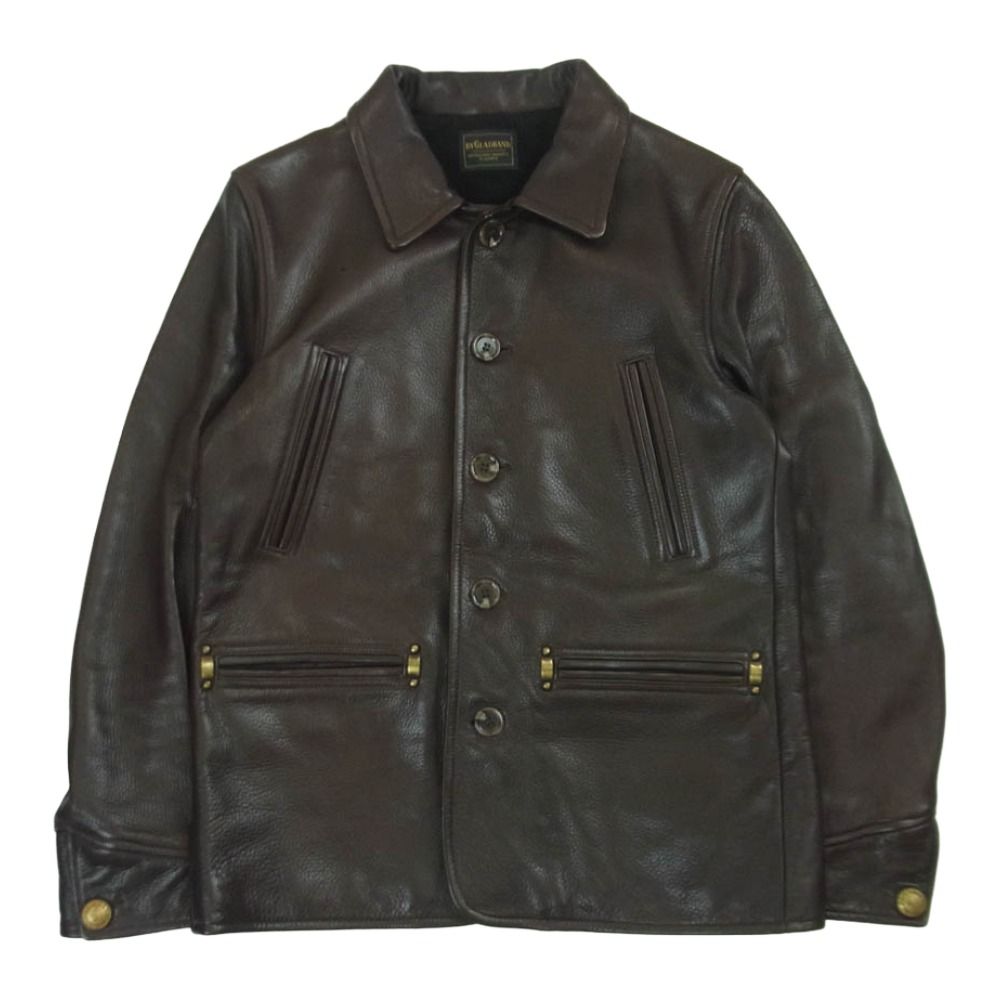 BY GLADHAND バイグラッドハンド 17AW BYGH-17-AW-01 GOODFELLOWS COWHIDE 裏地コーデュロイ カウ レザー ジャケット ダークブラウン系 M【中古】