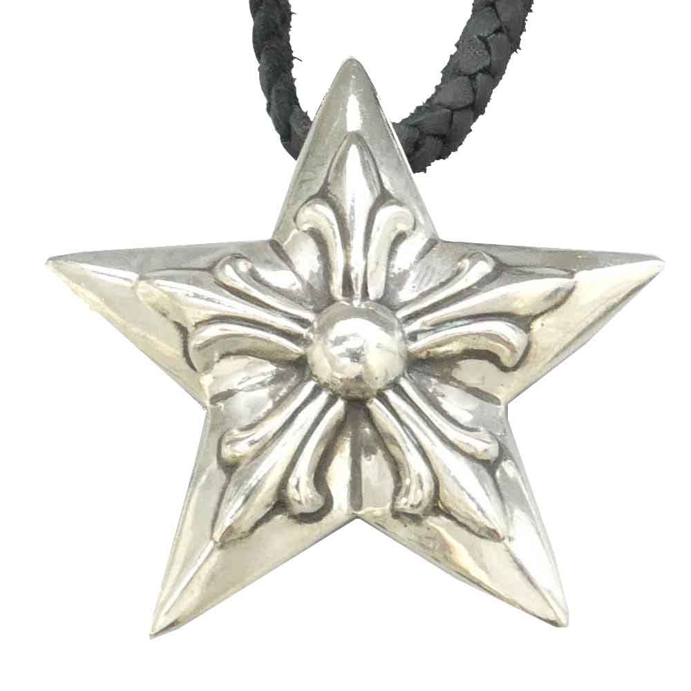 CHROME HEARTS クロムハーツ（原本有） STAR 5 POINT LEATHER BRAID