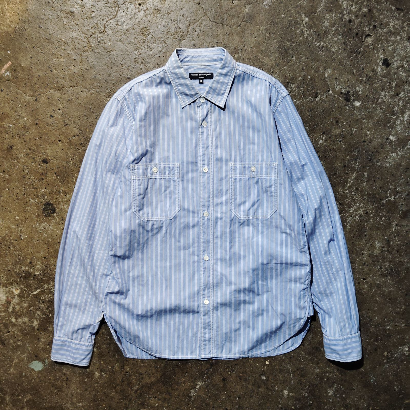 COMME des GARCONS HOMME 15ss パッカリングストライプシャツ 2015ss AD2014
