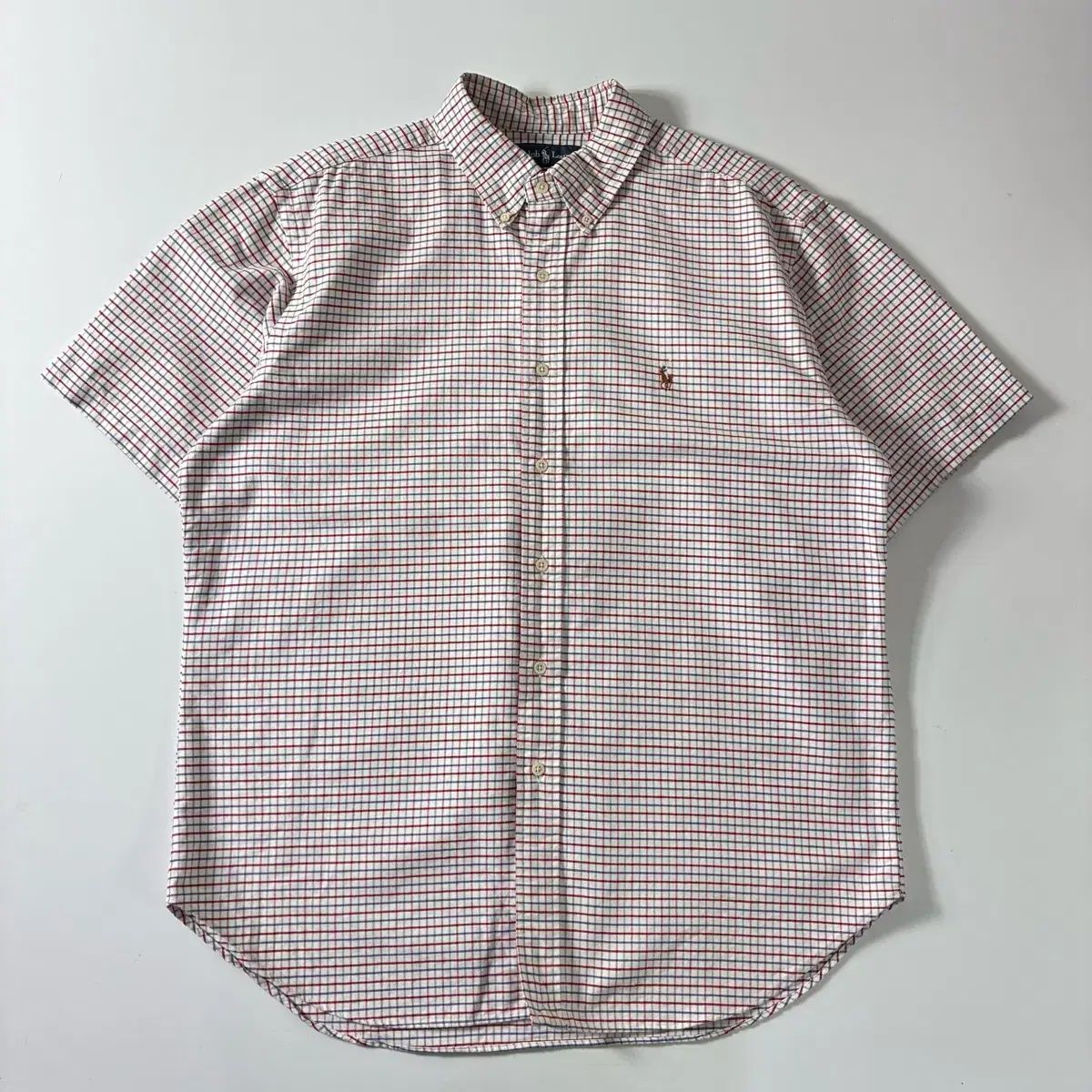 POLO ポロ ラルフローレン 刺繍 コットン CHECK 半袖 シャツ