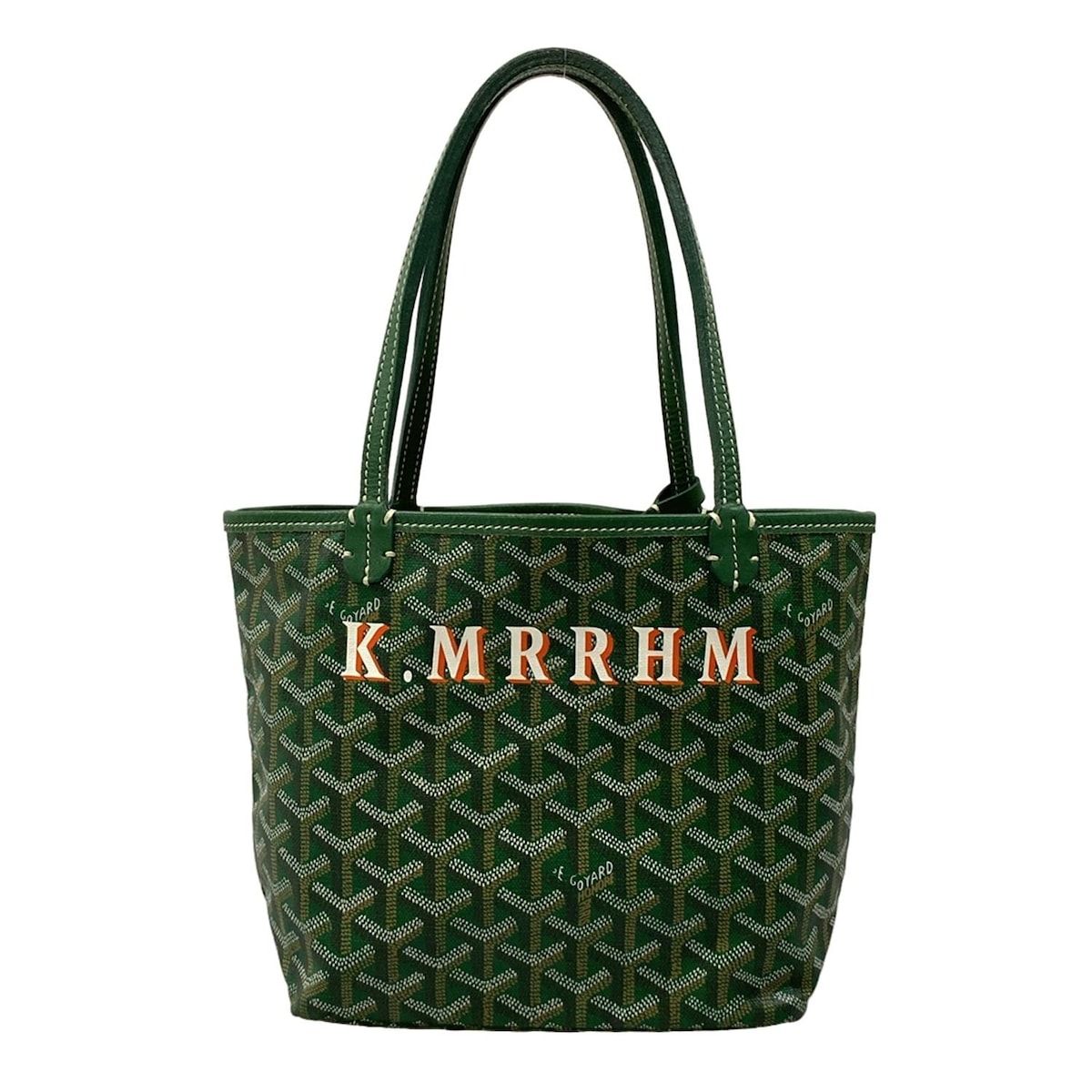 GOYARD(ゴヤール) トートバッグ サンルイジュニア グリーン×白