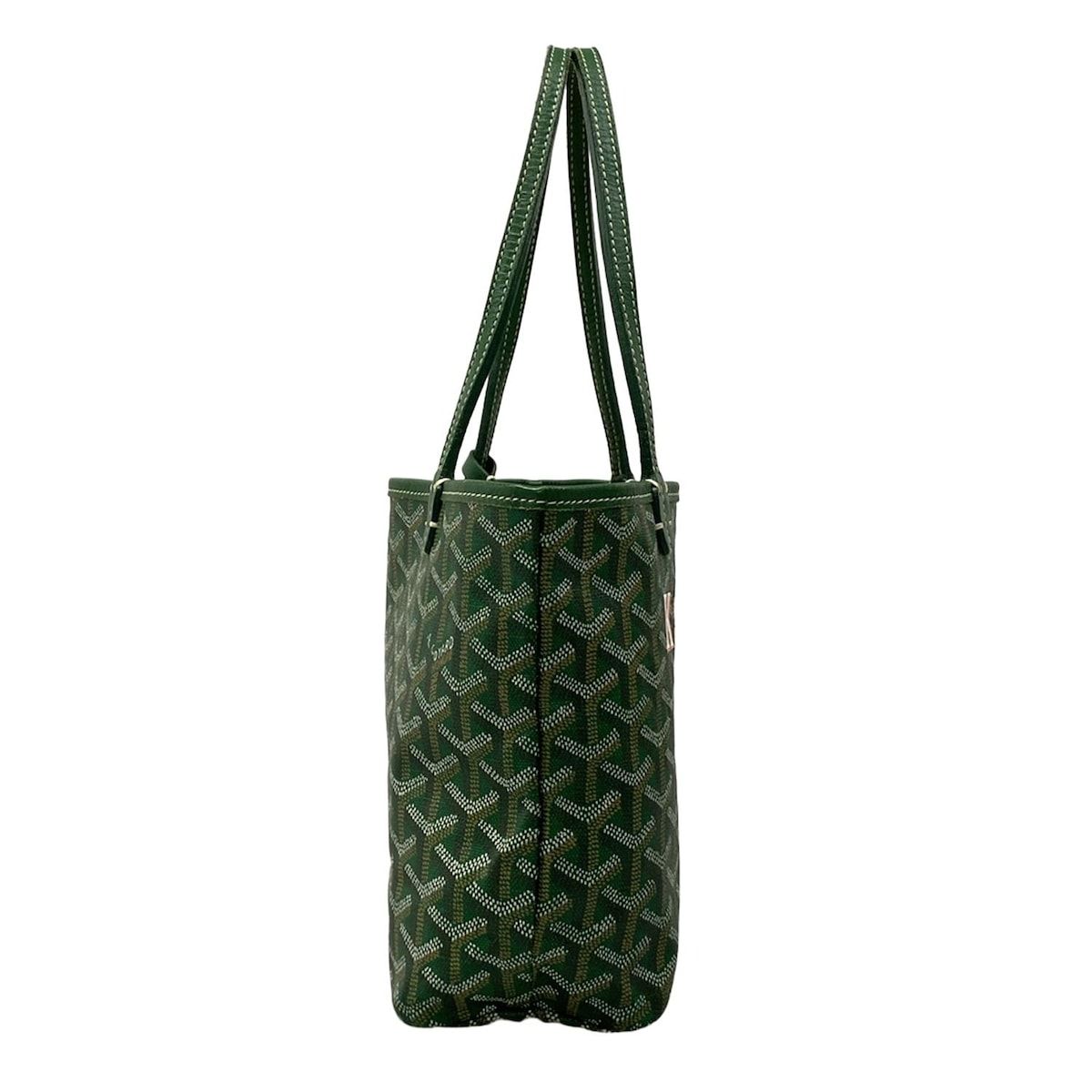 GOYARD(ゴヤール) トートバッグ サンルイジュニア グリーン×白 