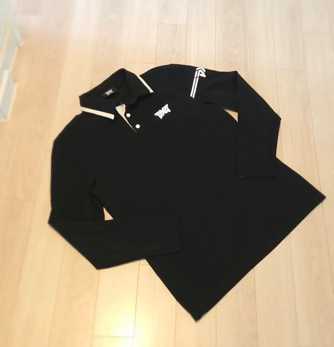 PXG 長袖ゴルフウェア カラーTシャツ ブラック 95