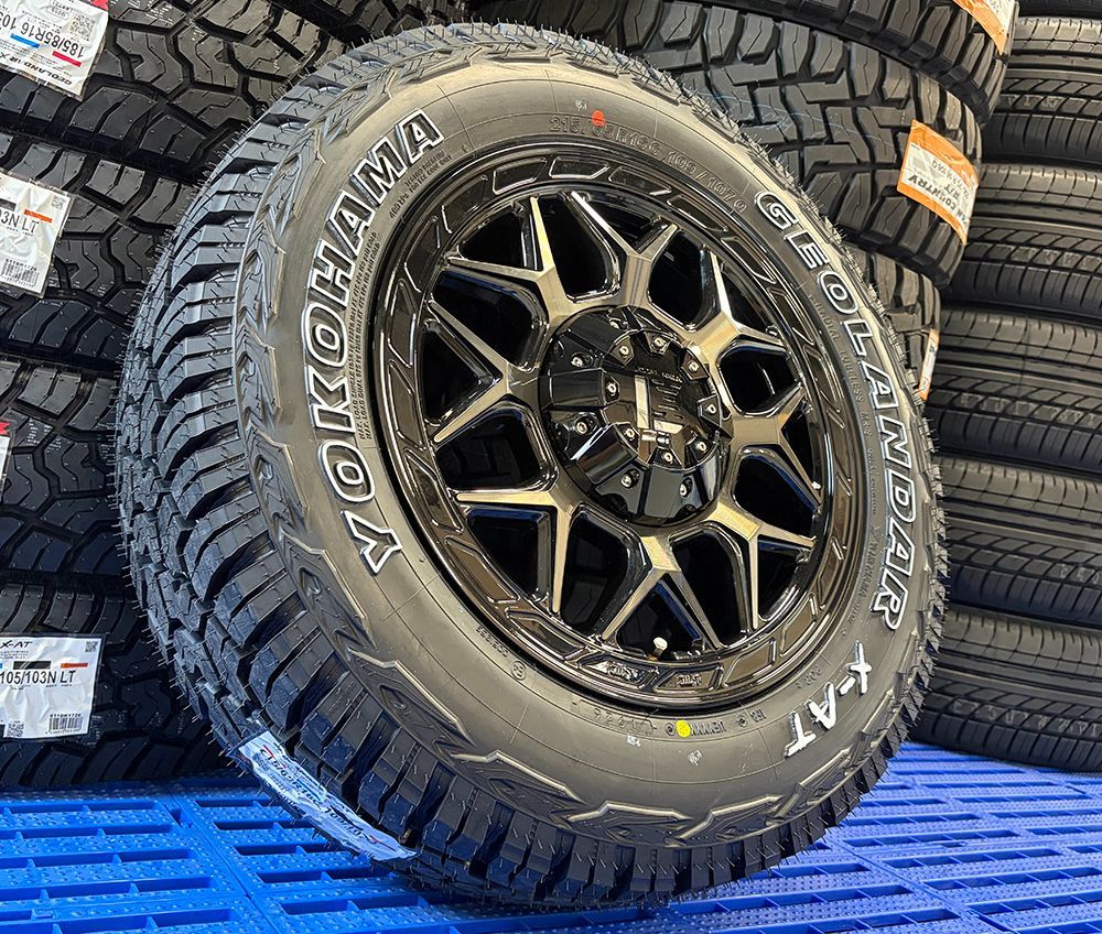 新品 タイヤホイール ４本セット ハイエース 200系 レジアスエース 16インチ｜ ヨコハマ ジオランダー X-AT 215/65R16 LEXXEL インフェルノ