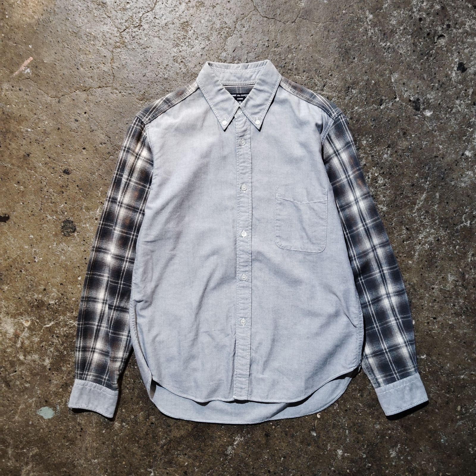 COMME des GARCONS HOMME 11aw チェック切替ボタンダウンシャツ コムデギャルソン 2011aw AD2011