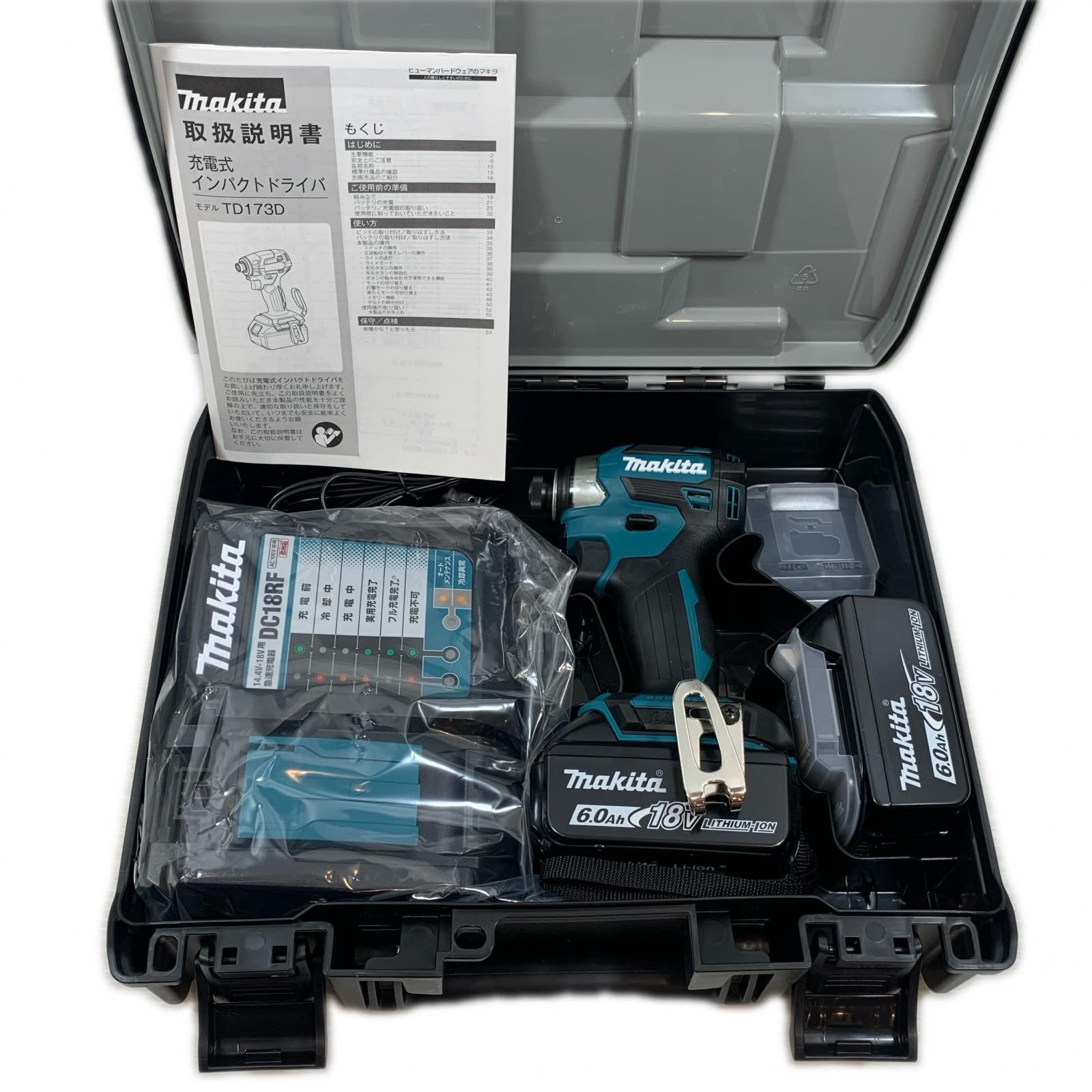 MAKITA マキタ 締め付け工具 インパクトドライバ コードレス式 18v 6.0Ah 726876 TD173DRGX ブルー