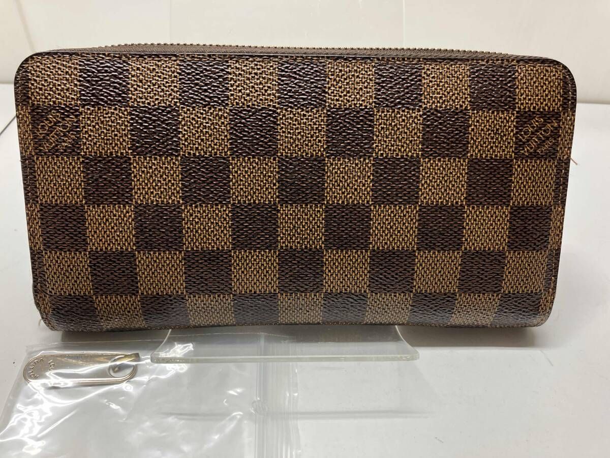 LOUIS VUITTON ダミエ GI2123 ジッピーウォレット ラウンドジップ長財布 (ファスナープル破損)