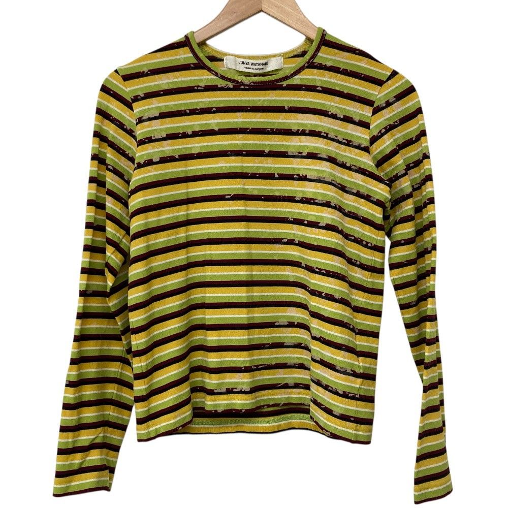 COMME des GARCONS/ギャルソン/ジュンヤワタナベ/ボーダー/ロンT/加工/AD2001/レディース/RS1536