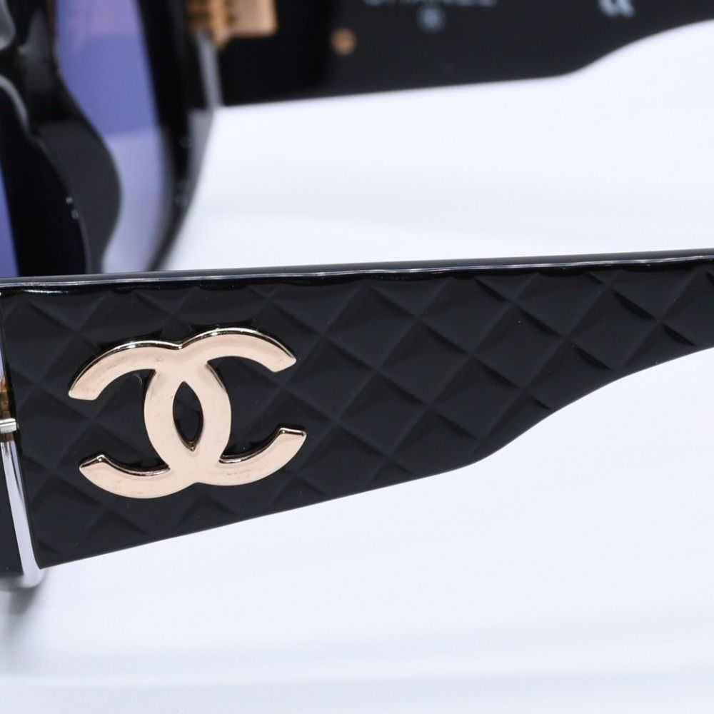極美品 CHANEL シャネル マトラッセココマークサングラス ブラック