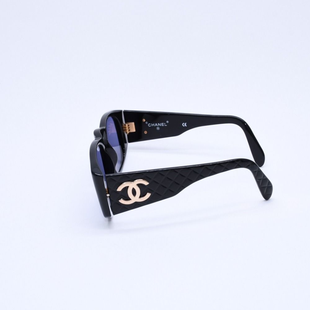 極美品 CHANEL シャネル マトラッセココマークサングラス ブラック
