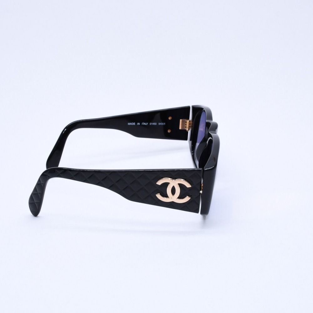極美品 CHANEL シャネル マトラッセココマークサングラス ブラック