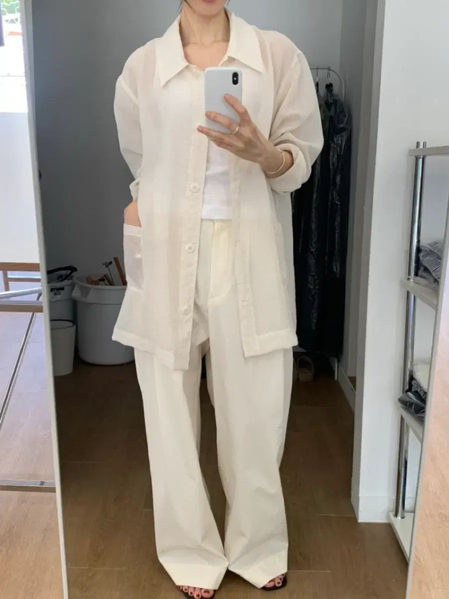 (新品) レサムマーケット ノヴァ ピンタック スラックス クリーム