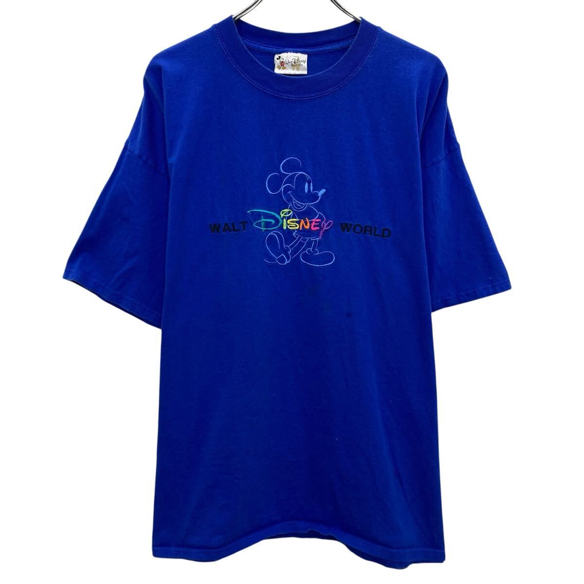 Walt Disney World 半袖 キャラクターTシャツ X-LARGE ブルー ウォルト 