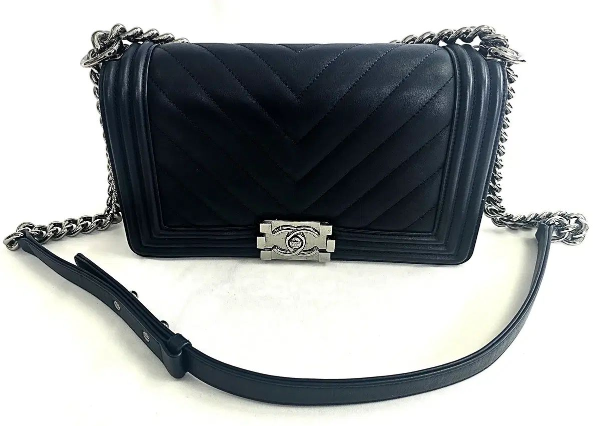 新商品S級 CHANEL シャネル 쉐브론 BOY ボーイシャネル ネイビー