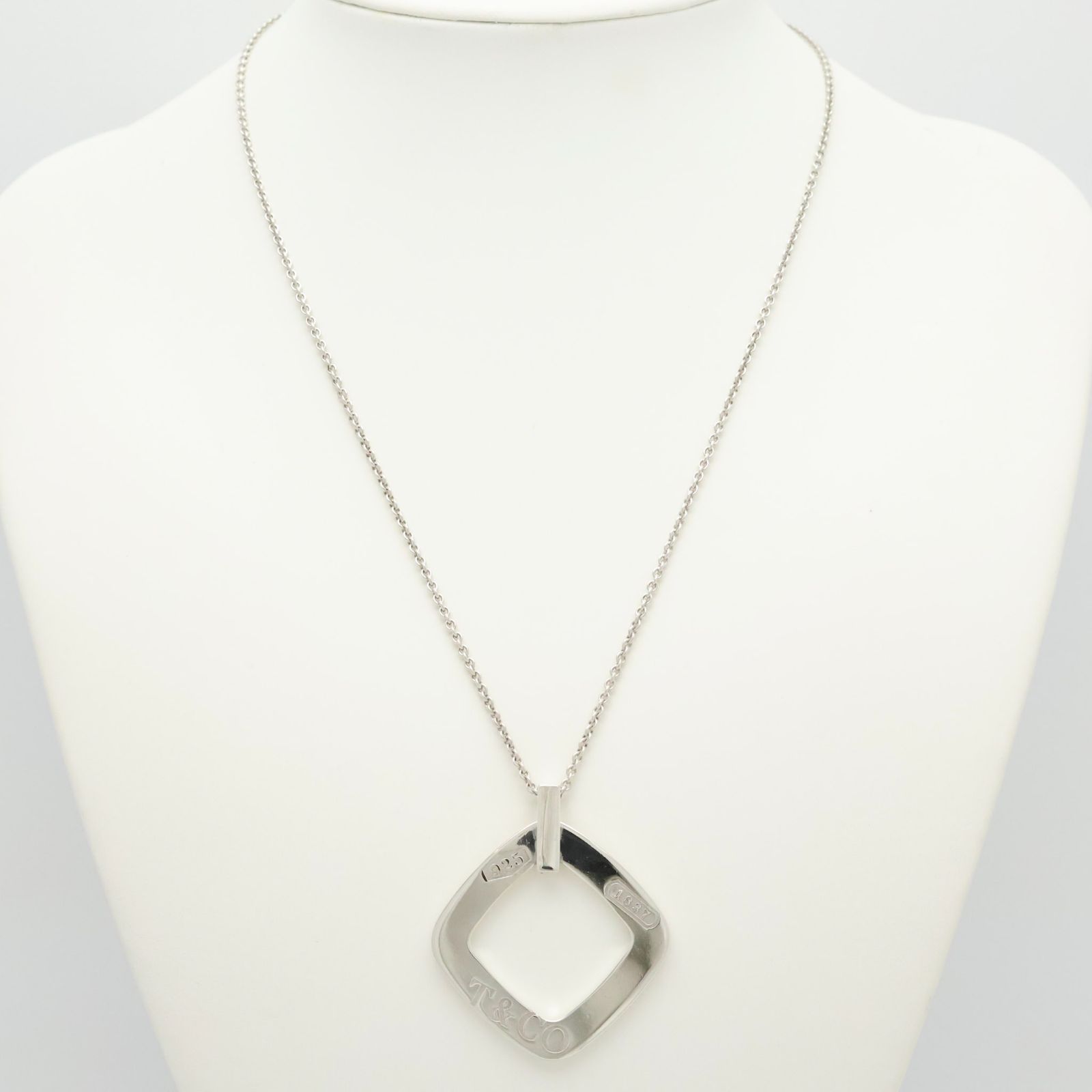 【Tiffany】モンタージュ　ネックレス 美品】ティファニー TIFFANY&Co. 1837 モンタージュ スクエア