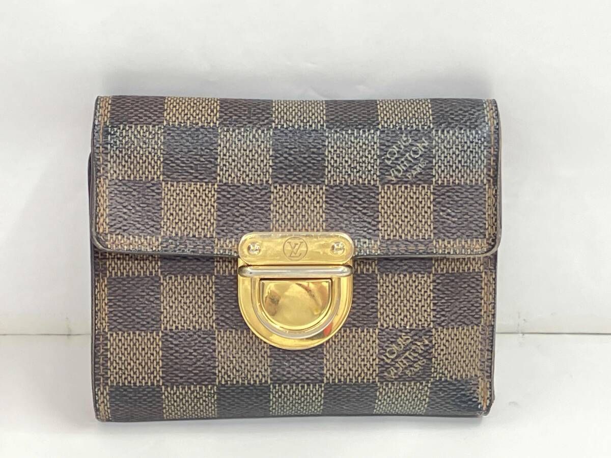 LOUIS VUITTON ルイヴィトン ダミエ ポルトフォイユ・コアラ CA0095 N60005 変色、割れ、汚れ有り ブランド財布