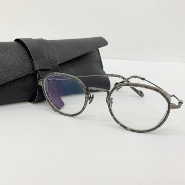 Yohji Yamamoto ヨウジ ヤマモト アイウェア メガネ サングラス ボストン型 19-0055-2 メンズ 46ロ22-140 グレー系 眼鏡 DF19276■