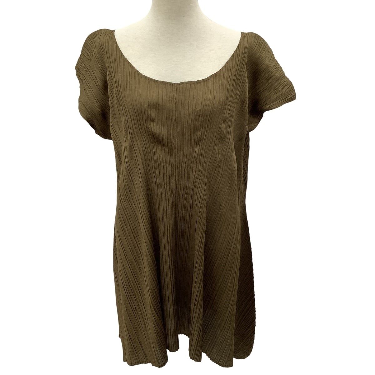 ISSEY MIYAKE イッセイミヤケ PLEATS PLEASE チュニック 変形 SIZE 3 PP11-JT585 ブラウン
