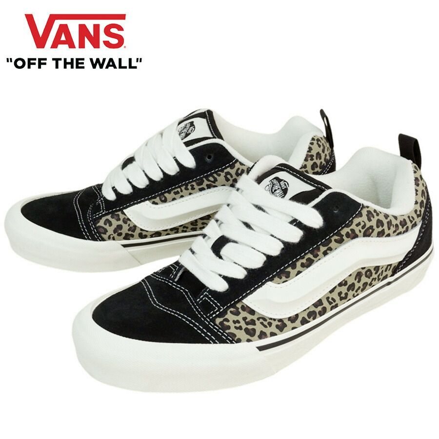 VANS スニーカーVANS ヴァンズ バンズKNU SKOOL ニュースクールBLACK LEOPARD ブラック レオパード黒 白 アニマル柄 ヒョウ柄 スケシューメンズ レディース スニーカー 靴 SK8 スケボー スケシュー