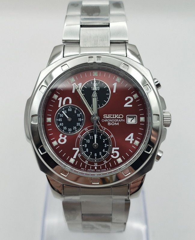 未使用 時計 SEIKO 腕時計 セイコー クォーツ 1/20秒クロノグラフ メンズ SND495P