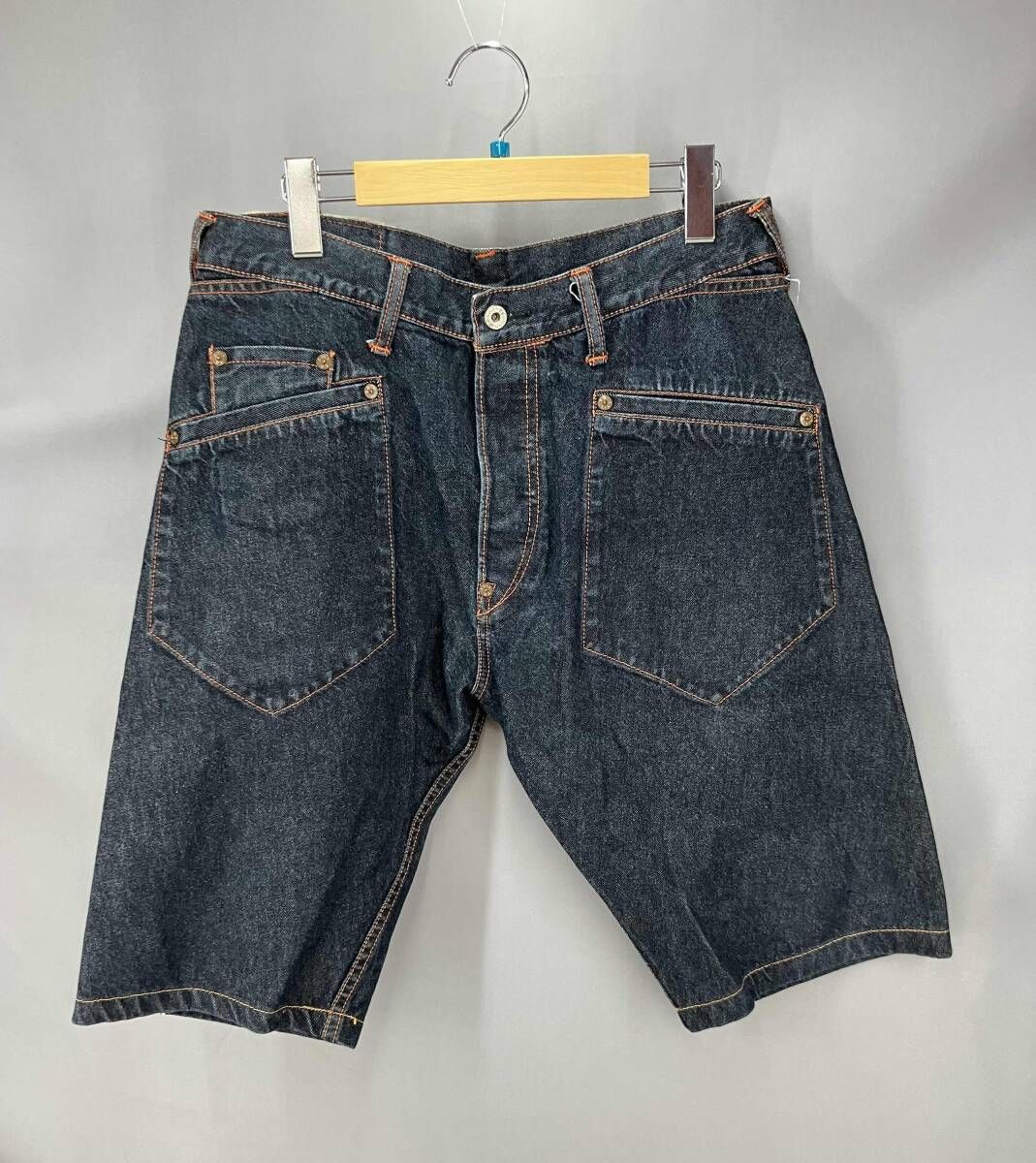 ★ EVISU PARIS エヴィス パリス ハーフジーンズ 34x34 インディゴ 通年