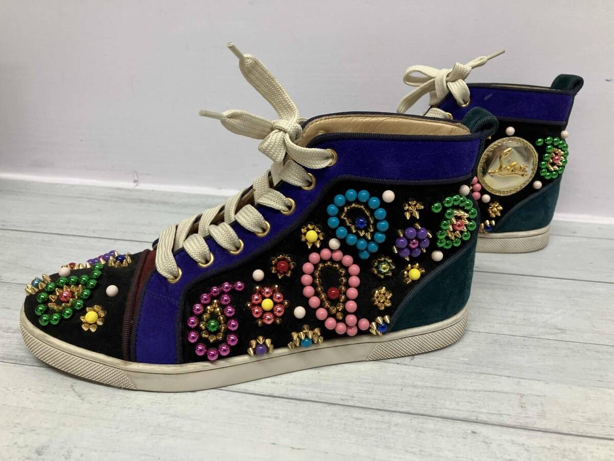 christian Louboutin クリスチャン ルブタン スニーカー マルチカラー ビジュー 37 23cm christian Louboutin クリスチャン ルブタン スニーカー マルチカラー ビジュー 37 23cm
