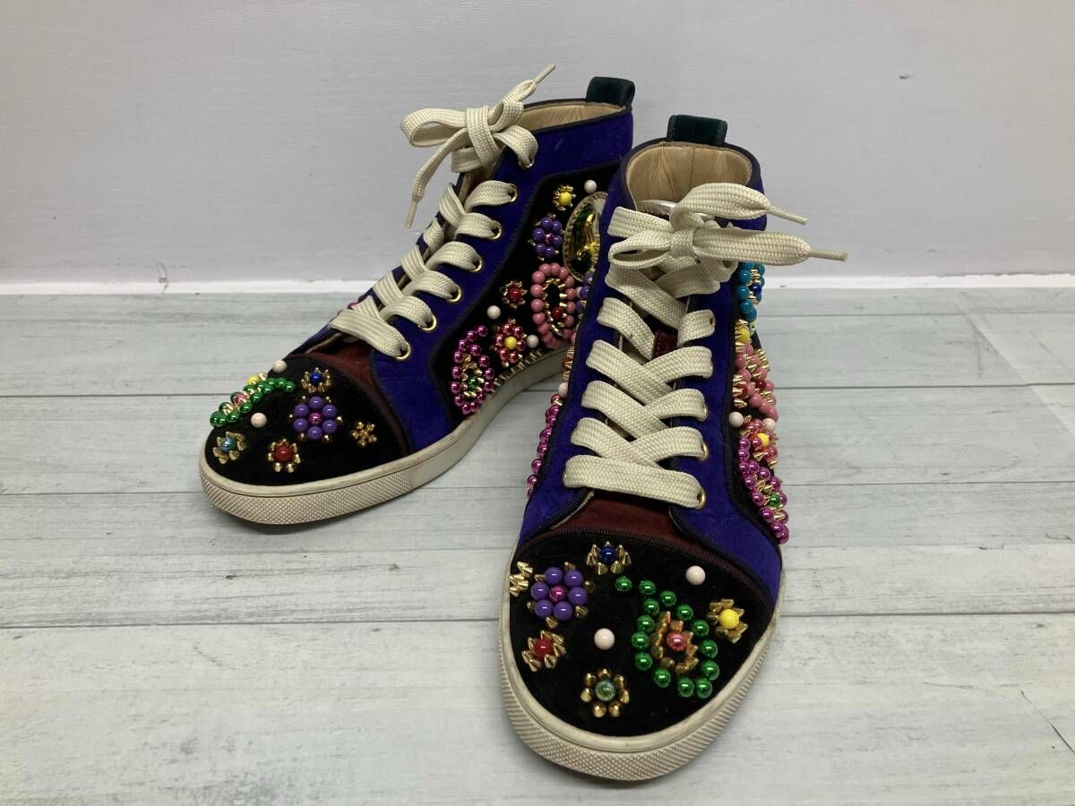 christian Louboutin クリスチャン ルブタン スニーカー マルチカラー ビジュー 37 23cm