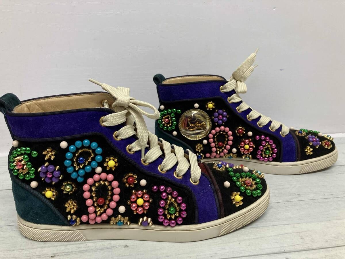 christian Louboutin クリスチャン ルブタン スニーカー マルチカラー ビジュー 37 23cm christian Louboutin クリスチャン ルブタン スニーカー マルチカラー ビジュー 37 23cm