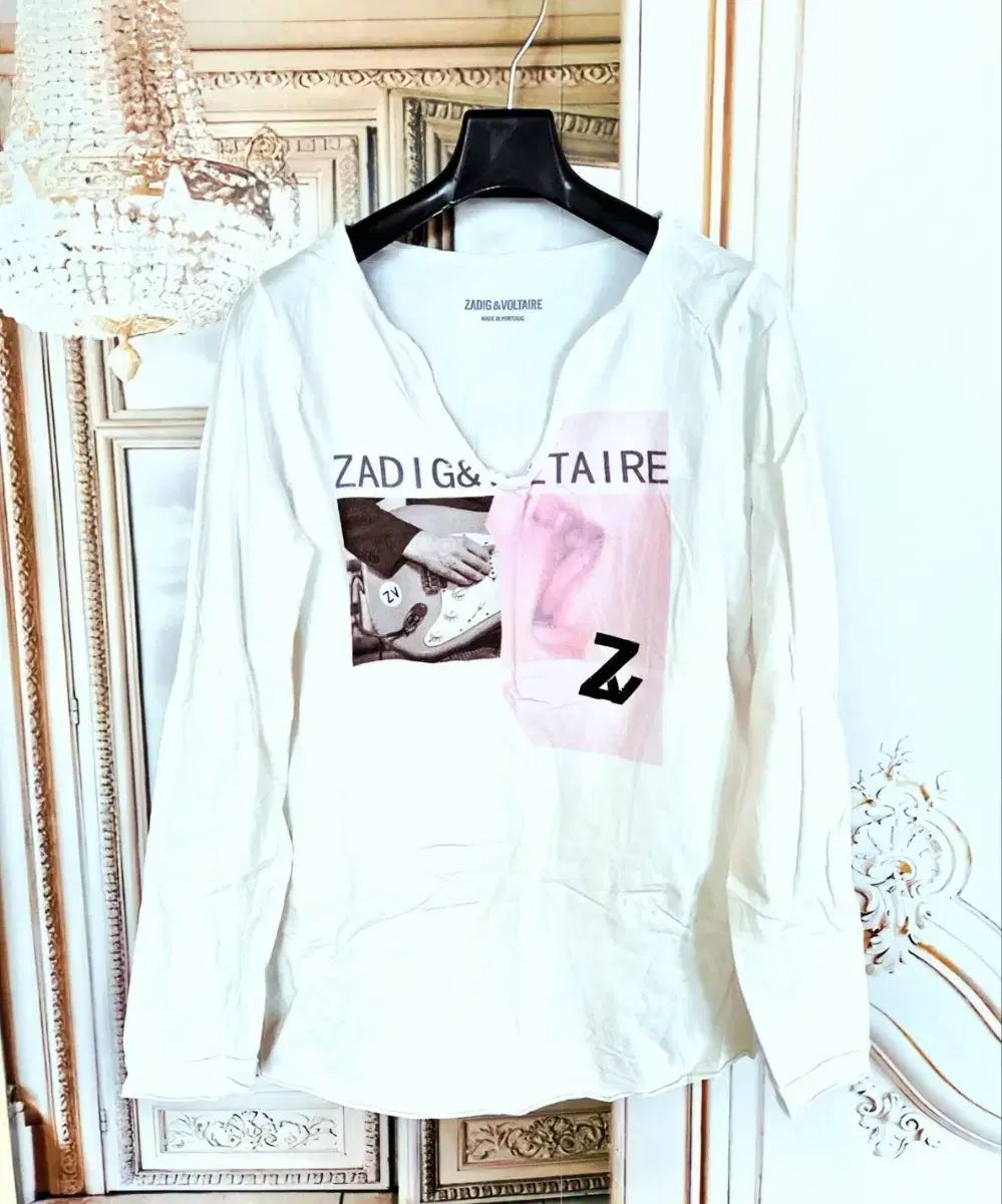 ZADIG&VOLTAIRE ザディグ・エ・ヴォルテール レディース 長袖 Tシャツ 白