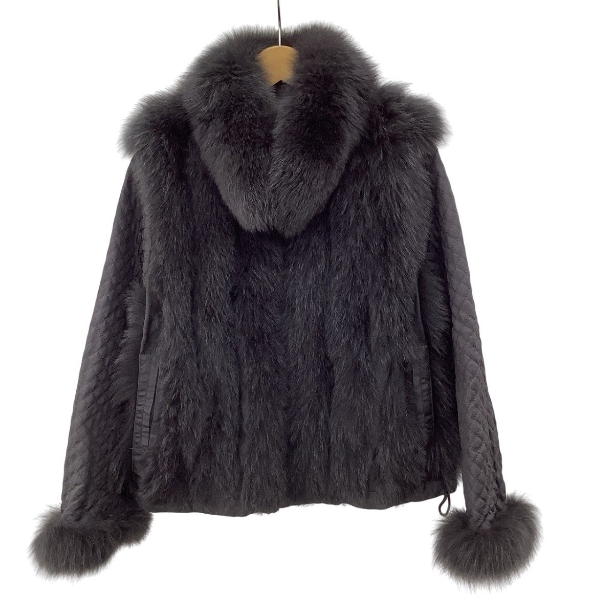 SAGA FOX サガフォックス レディース 毛皮 リバーシブル ジャケット SIZE M～L NF930521 グレー