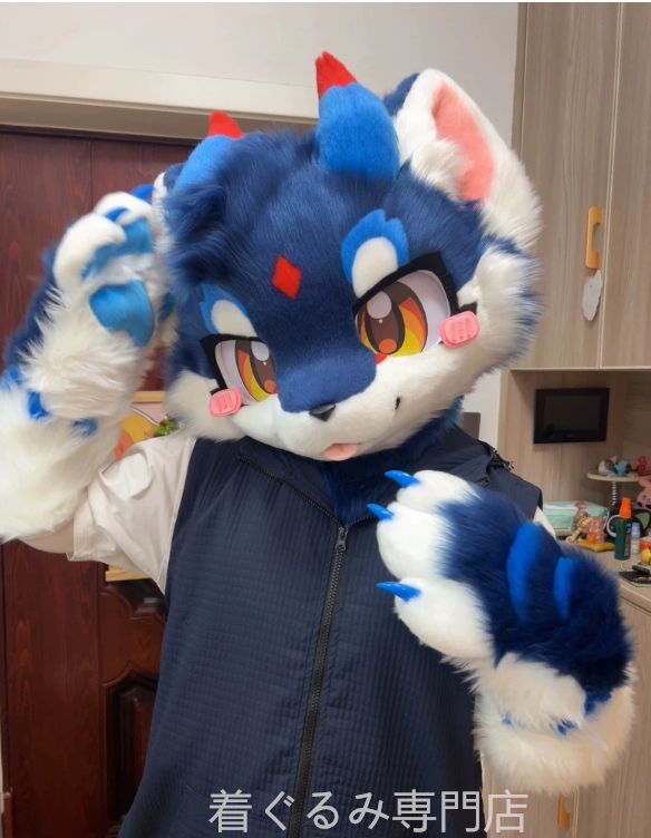 犬　猫　着ぐるみ ヘッド全頭　ヘッド ケモノ ファースーツ ぬいぐるみ コスプレ コスチューム Kurumi 一点物 C448