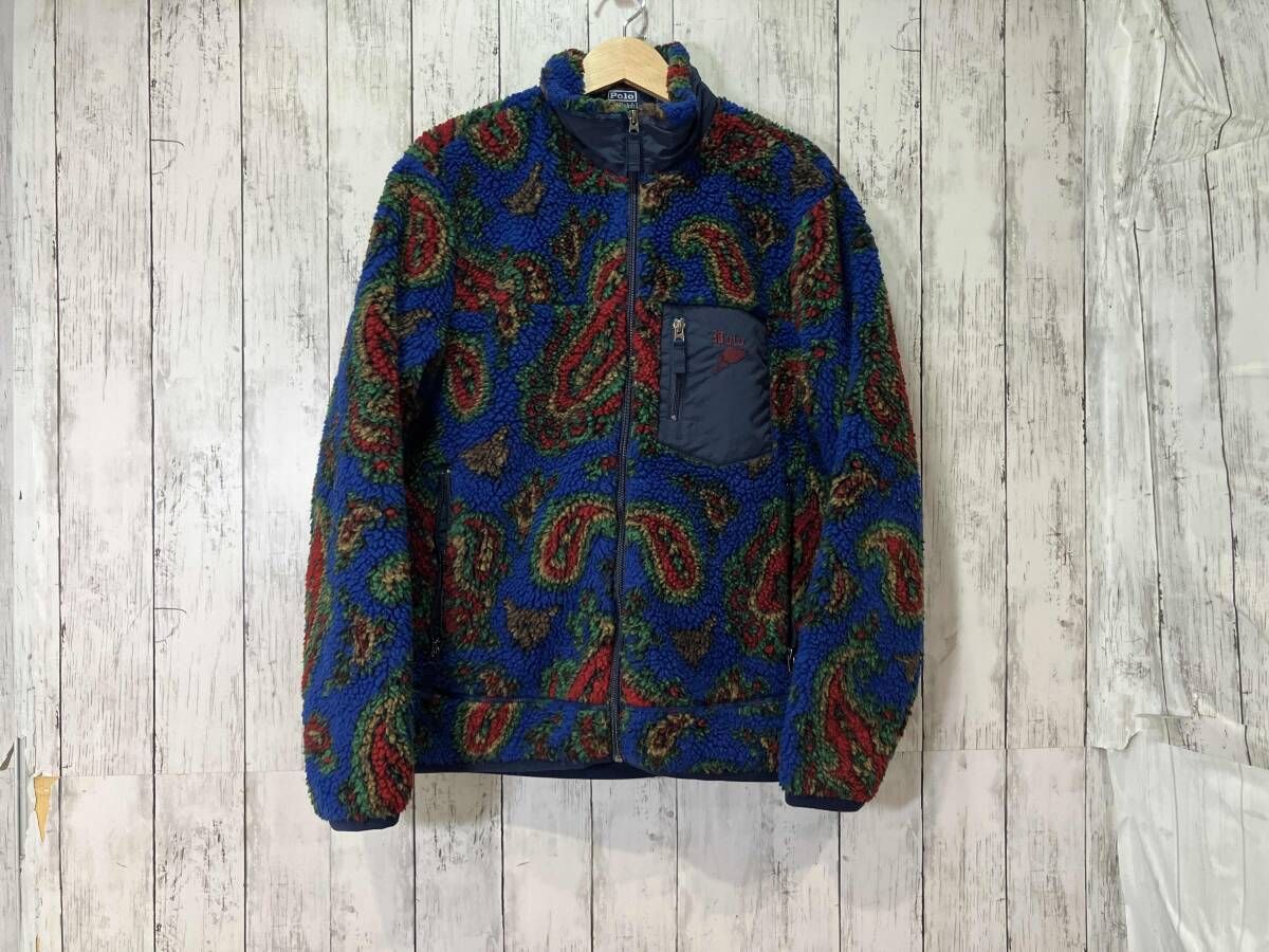 POLO RALPH LAUREN ポロラルフローレン フリース ブルゾン ジャケット アウター サイズS カラーペイズリー
