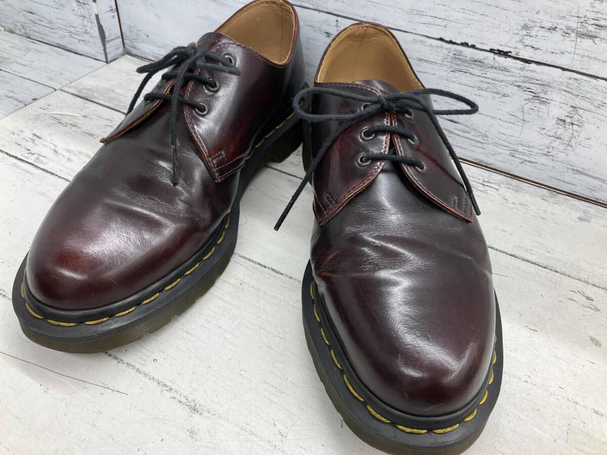 Dr.Martens CommeDesGarçonsHommeDeux ドクターマーチン コムデギャルソンオムドゥ 3ホール ワークブーツ ブラウン 24.5cm UK6.5