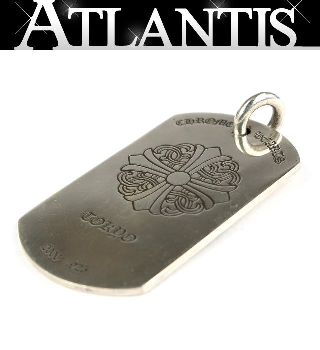 CHROME HEARTS 新宿店 クロムハーツ東京限定 ラージドッグタグ ペンダント チャーム メンズ シルバー SV925 31153