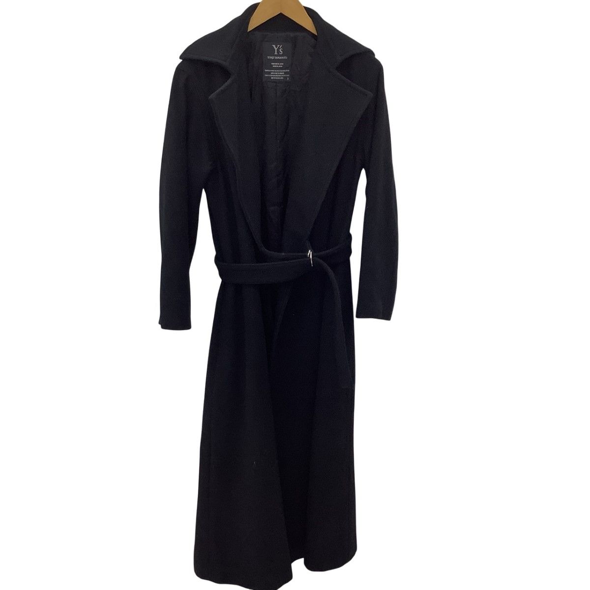 Y's ワイズ レディース ロングコート SIZE 3 ブラック