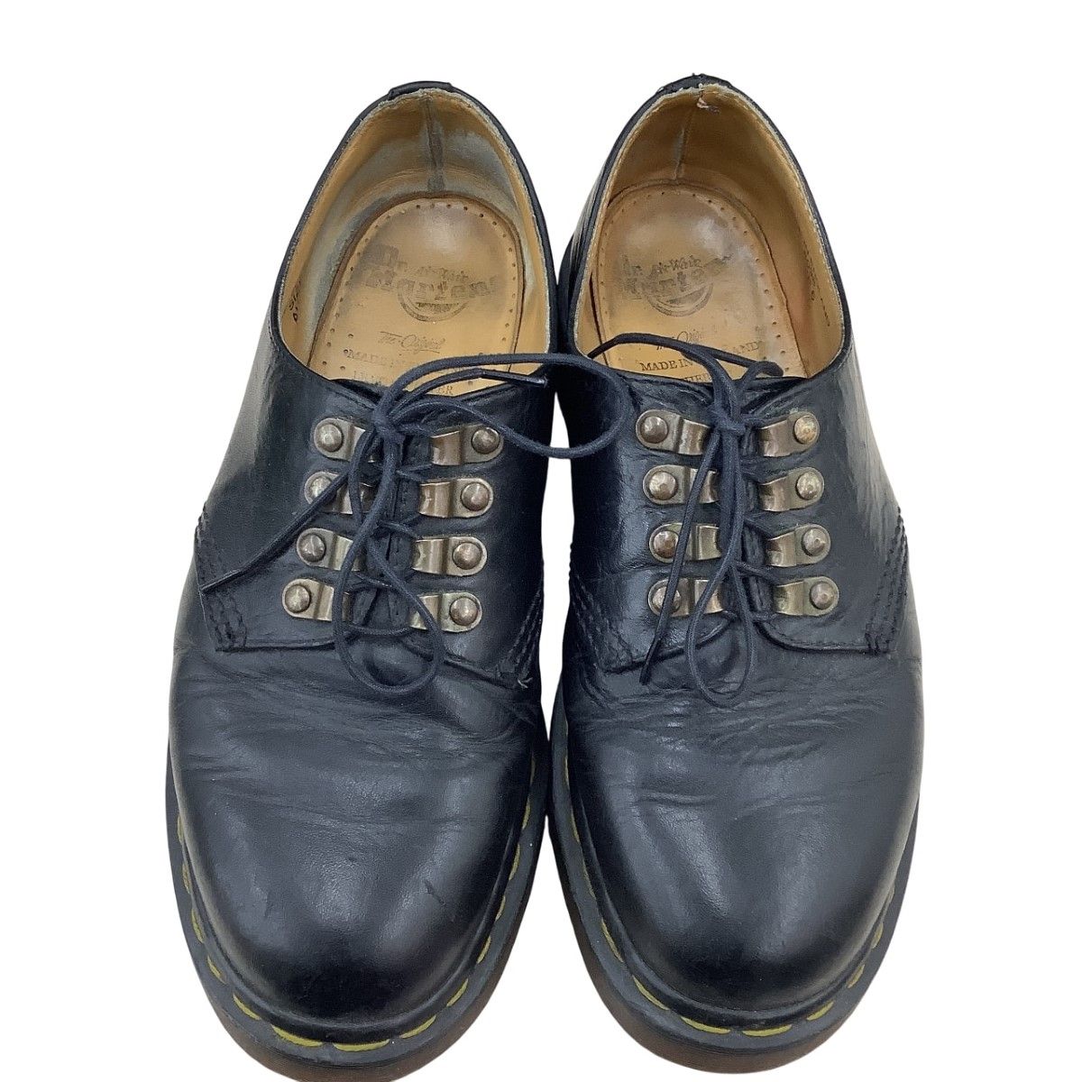 超希少 スーパー 90sドクターマーチン ヴィンテージ ブルー クリーム レザー Dr.Martens ドクターマーチン メンズ Vintage 90s レザーシューズ SIZE