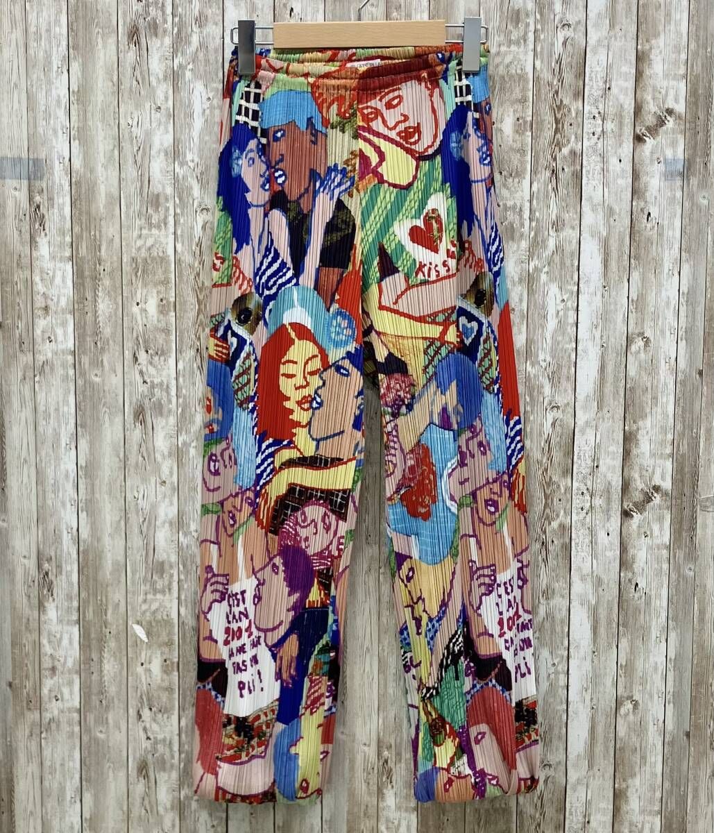 PLEATS PLEASE ISSEY MIYAKE イッセイミヤケ 総柄 レディース パンツ size2