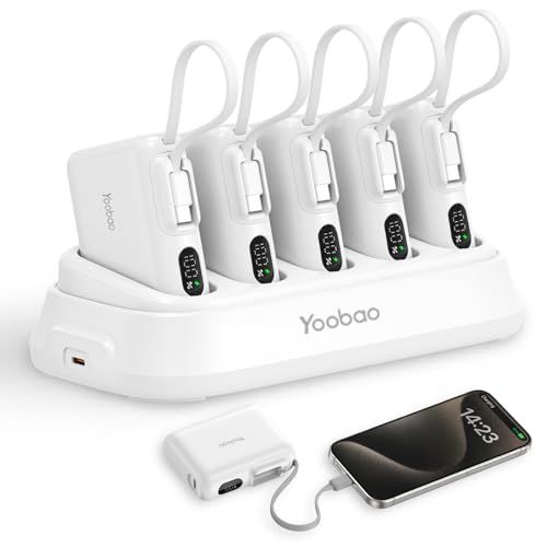Yoobao充電用ドックと10000mAh5個セット充電ステーション置くだけで充電Type-Cケーブル内蔵出入力急速充電電源PD20W2台同時充電スマホ充電器コンパクトLED残量表示機内持ち込み可能旅行/出張/アウトドア/停電対策/防災緊急用 1a88469b