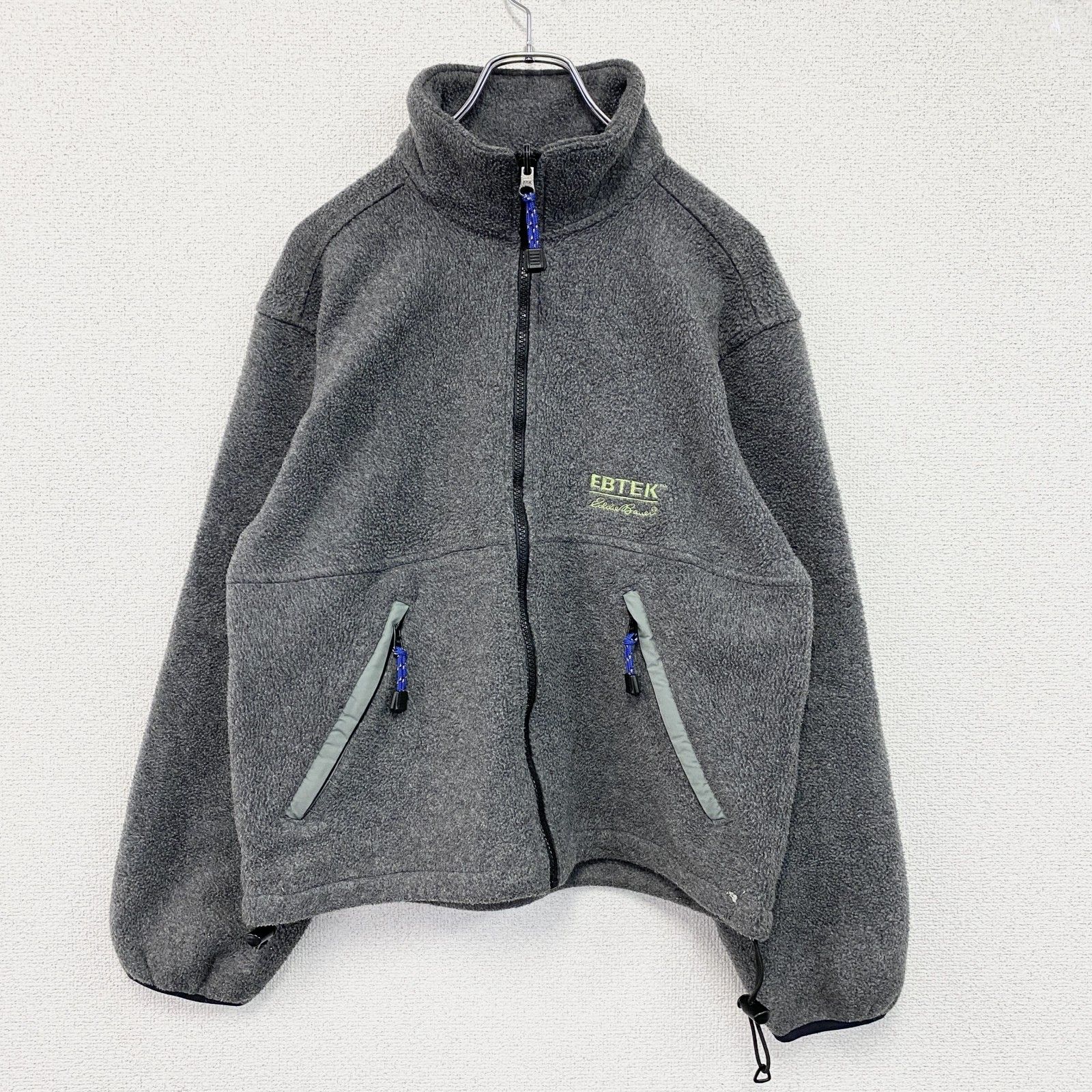 Eddie Bauer　エディーバウアー　EBTEK　エブテック　フルジップフリースジャケット/ボアジャケット　グレー　XSサイズ　古着