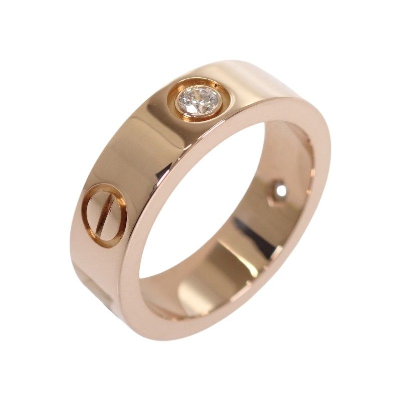 カルティエ CARTIER ラブ 10号 50 リング K18ピンクゴールド ダイヤモンド レディース メンズ ユニセックス 保存袋付き【中古】【Aランク】